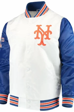 New York Mets White The Legend Satin Jacket