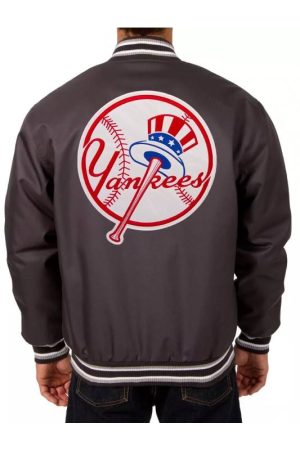 New York Yankees Charcoal MLB Polyester Jacket