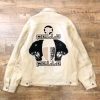 Pelle Pelle Cream Back Embroidery Leather Jacket 