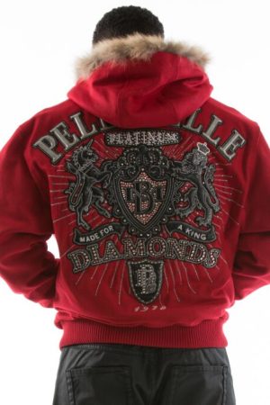 Pelle Pelle Platinum & Diamonds Red Fur Jacket