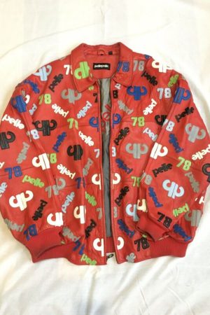 Pelle Pelle Printed Red Leather Jacket