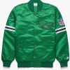 Philadelphia Eagles Striped Satin Green Jacket
