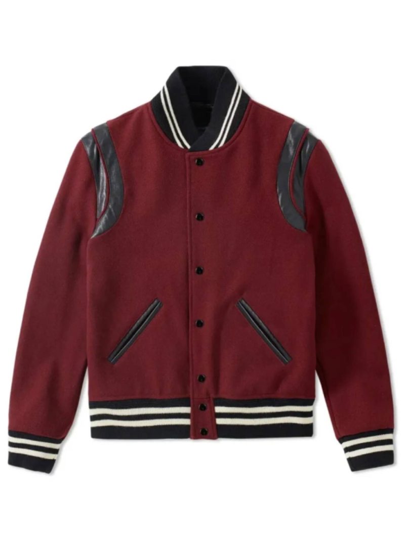 SLP Teddy Maroon Varsity Wool Jacket
