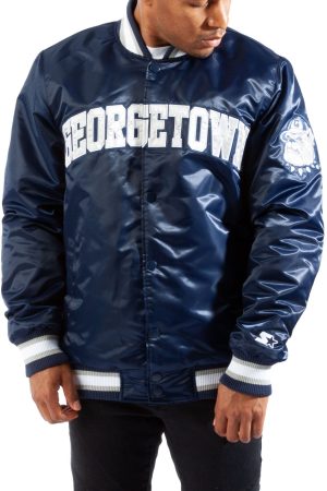 Starter Georgetown Satin Blue Jacket