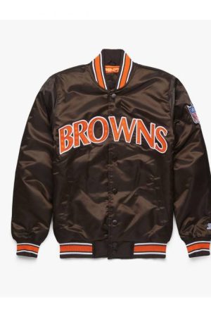 Starter NFL Browns Satin Brown Jacket