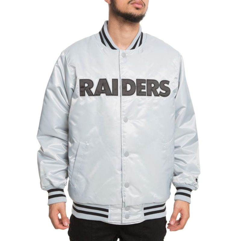 Starter Oakland Raiders Grey Jacket