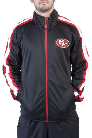 Starter San Francisco 49rs Black Satin Jacket