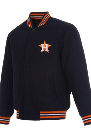 Varsity Houston Astros Navy Blue RED Wool Jacket