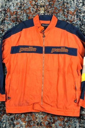 Vintage Pelle Pelle Hip Hop Orange Zip Up Jacket