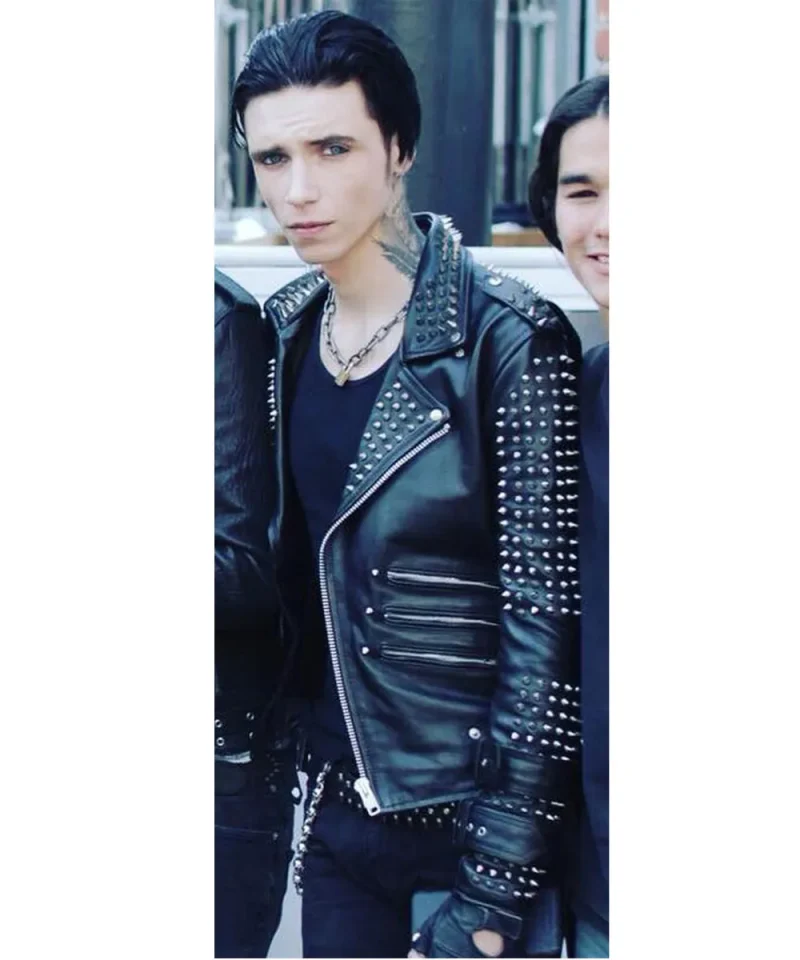 Andy Biersack American Satan Spiked Leather Jacket