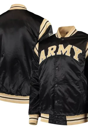 Army Black Knights The Enforcer Black Satin Jacket