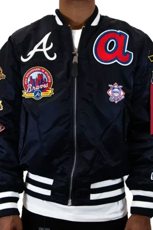 Atlanta Braves MA-1 Navy Bomber Jacket