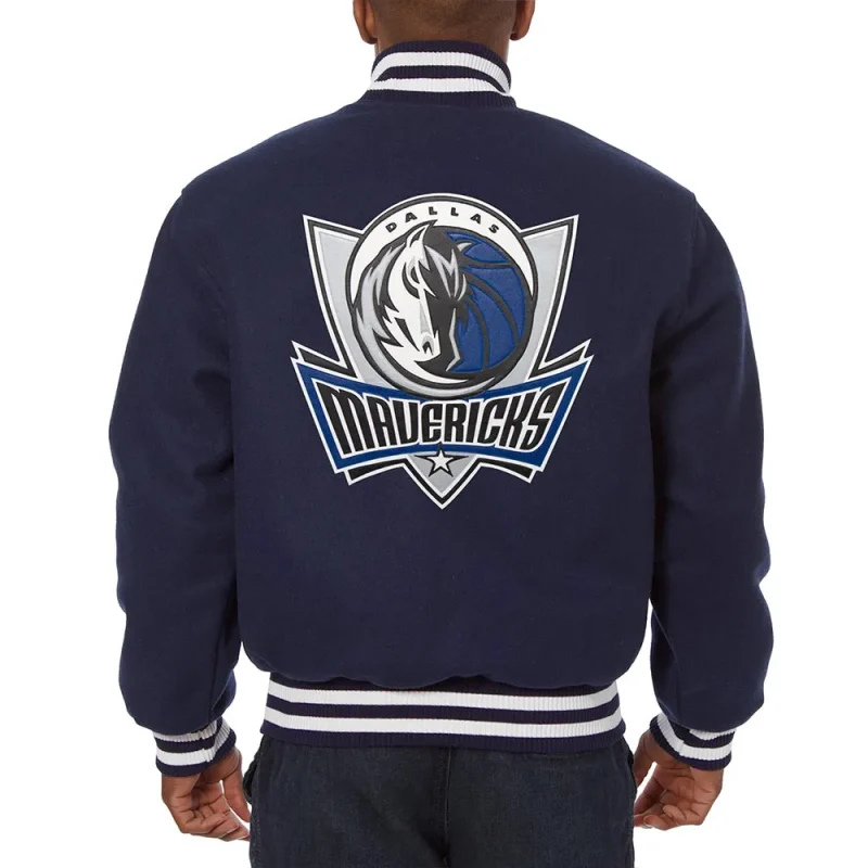 Dallas Mavericks Navy Blue Varsity Wool Jackets