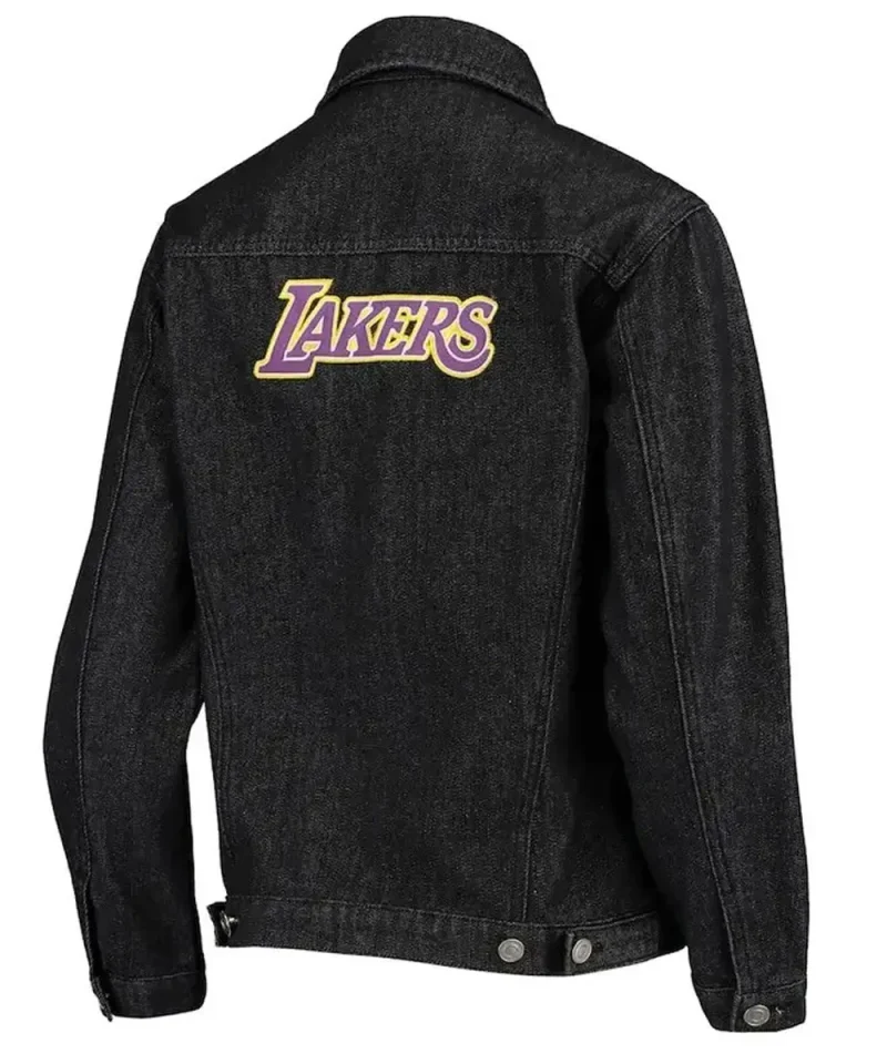 Denim Los Angeles Lakers Black Jackets