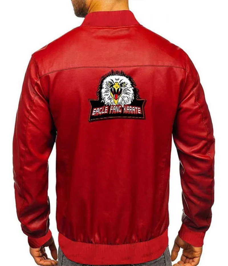 Eagle Fang Karate Cobra Kai Red Leather Jackets