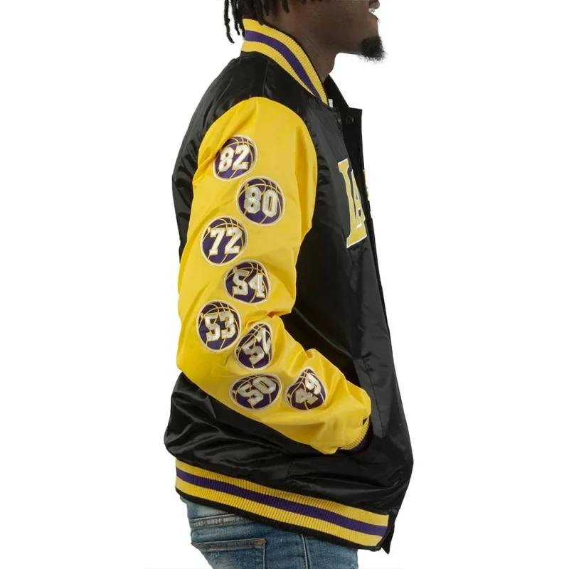 LA Lakers Champs 17 Satin Jacket