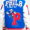 Logo Mashup Varsity Philidelphia Royal Blue Jacket