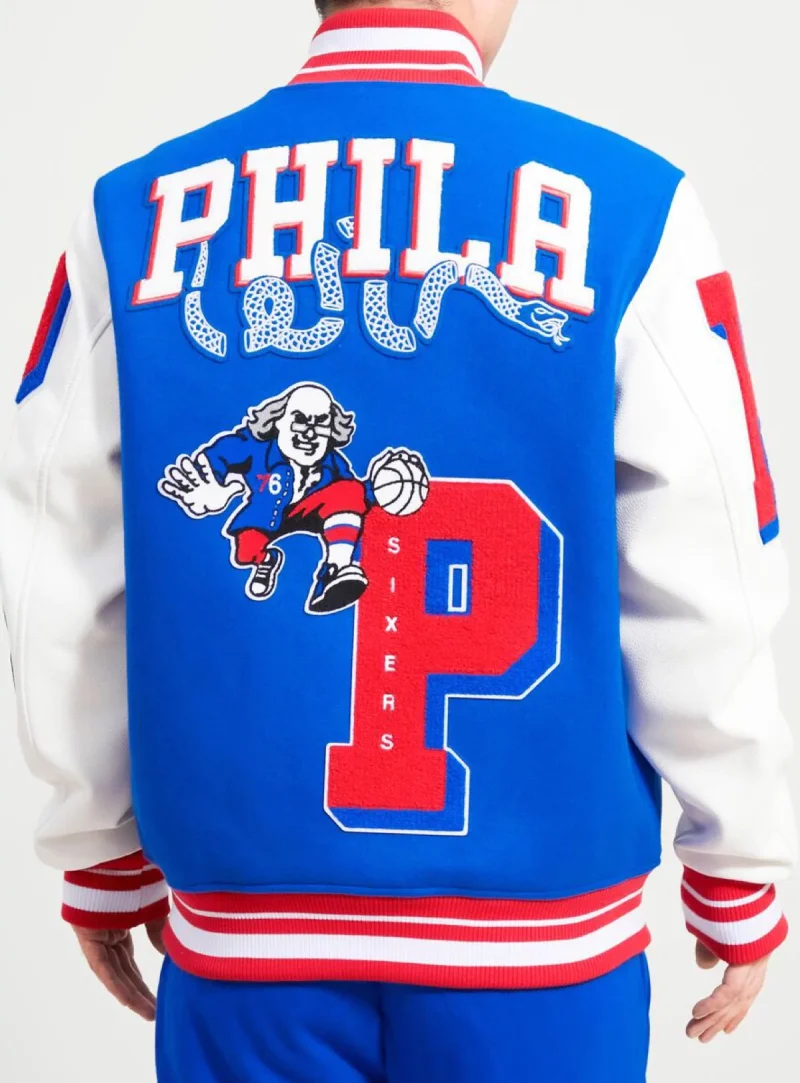 Logo Mashup Varsity Philidelphia Royal Blue Jacket