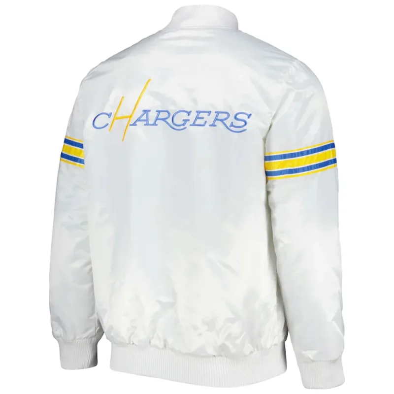 Los Angeles Chargers NFL Satin White Jackets