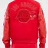 Los Angeles Lakers Triple Red Wool Jacket