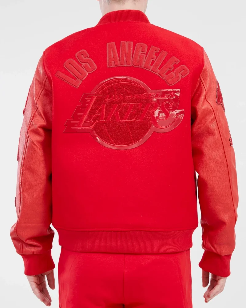 Los Angeles Lakers Triple Red Wool Jacket