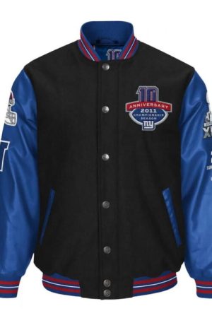 New York Giants Super Bowl XLVI Varsity Jacket