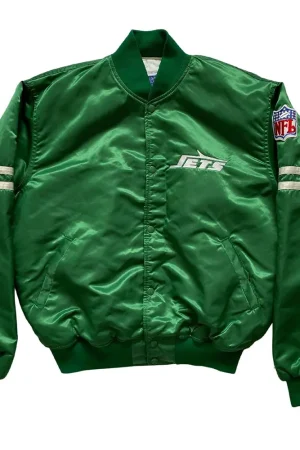 New York Jets 80s Green Satin Jacket