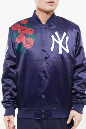 New York Yankees Rose Satin Purple Jacket