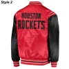 75th Anniversary Houston Rockets Leader Black & Red Jackets