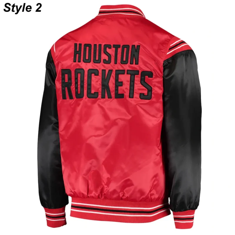 75th Anniversary Houston Rockets Leader Black & Red Jackets