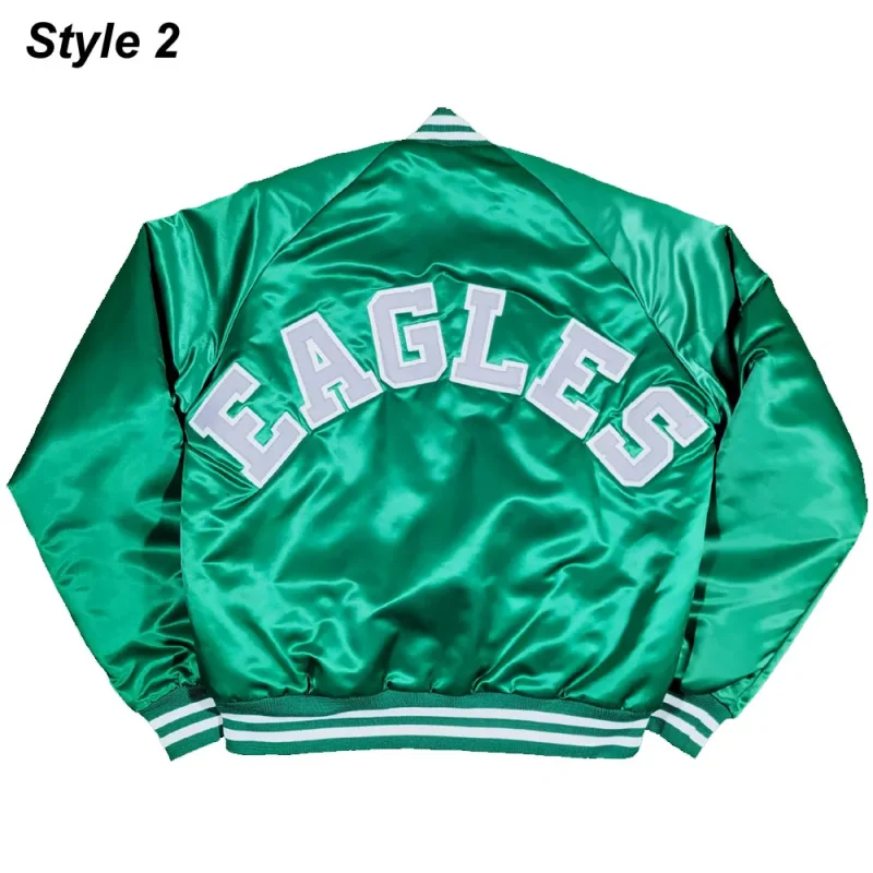 90’s Philadelphia Eagles Green Satin Green Bomber Jackets