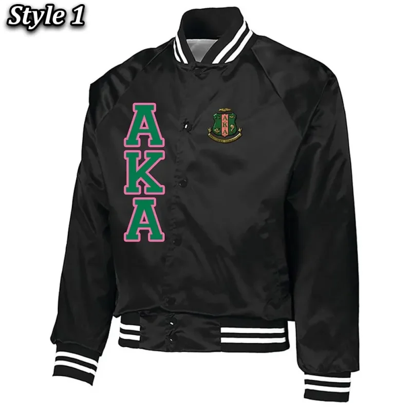 Alpha Kappa Alpha Chapter 24 Black Satin Jacket