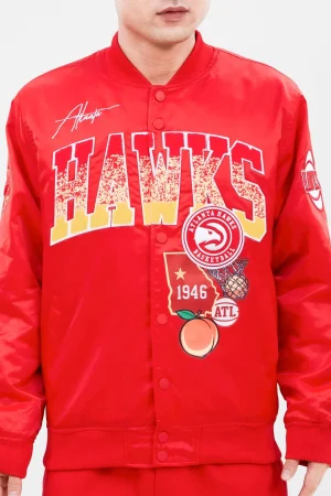 Atlanta Hawks Home Town Satin Red Jacket