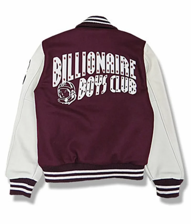 Billionaire Boys Club Maroon White Astro Varsity Jackets