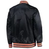 Black The Diamond Chicago Bears Retro Satin Jackets