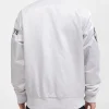 Brooklyn Nets Chest Hit Logo Satin White Jackets