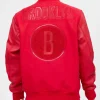 Brooklyn Nets Classic Triple Red Varsity Jacket