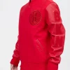 Brooklyn Nets Classic Triple Red Wool Varsity Jackets