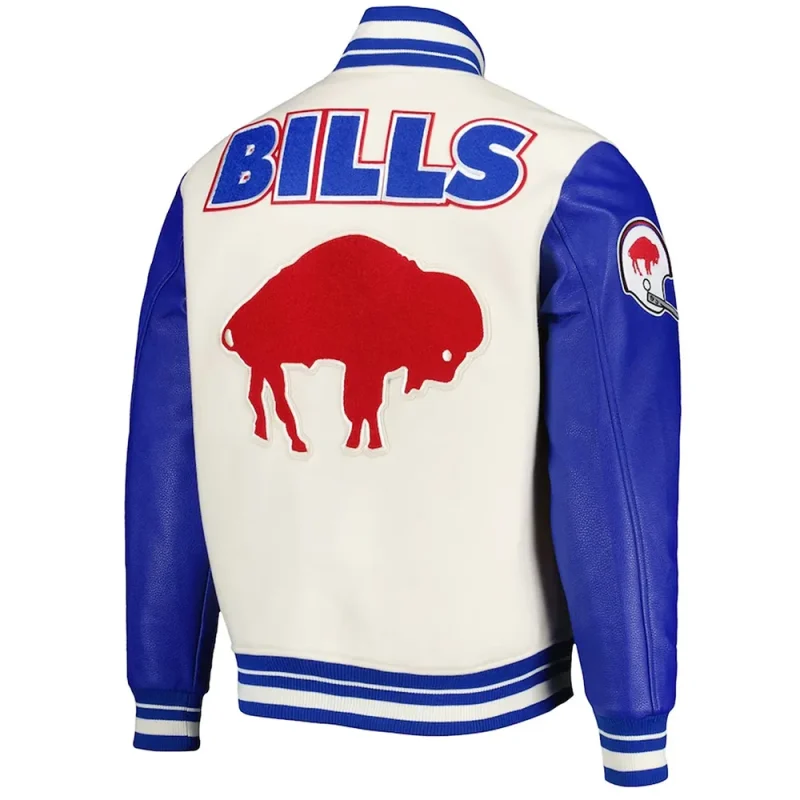 Buffalo Bills Retro Classic Royal and Cream Varsity Jackets