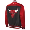 Chicago Bulls The Tradition II Red & Black Varsity Satin Jacket