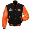 Cincinnati Bengals Super Bowl LVI Orange Varsity Jacket