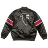 Classic Atlanta Falcons Logo Varsity Black Satin Jacket