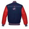 Columbus Blue Jackets Blue and Red Letterman Jackets