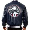 Columbus Blue Jackets Navy Blue Bomber Leather Jackets