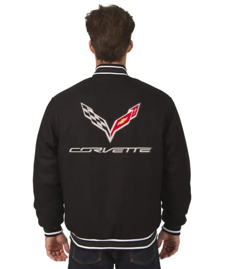 Corvette Varsity Wool Black Jackets