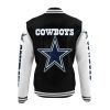 Dallas Cowboys Black White Varsity NFL Baseball Jackets