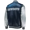 Dallas Cowboys Enforcer Navy & Silver Satin Jacket