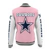 Dallas Cowboys Pink White NFL Baseball Jackets