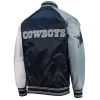 Dallas Cowboys The Reliever Navy & White Satin Jacket