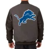 Detroit Lions Varsity Black and Charcoal Jackets